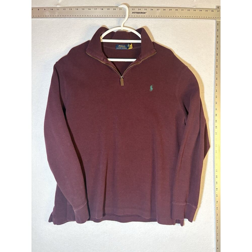 Polo Ralph Lauren Men’s Quarter Zip Burgundy Sweater Men’s Size Xl